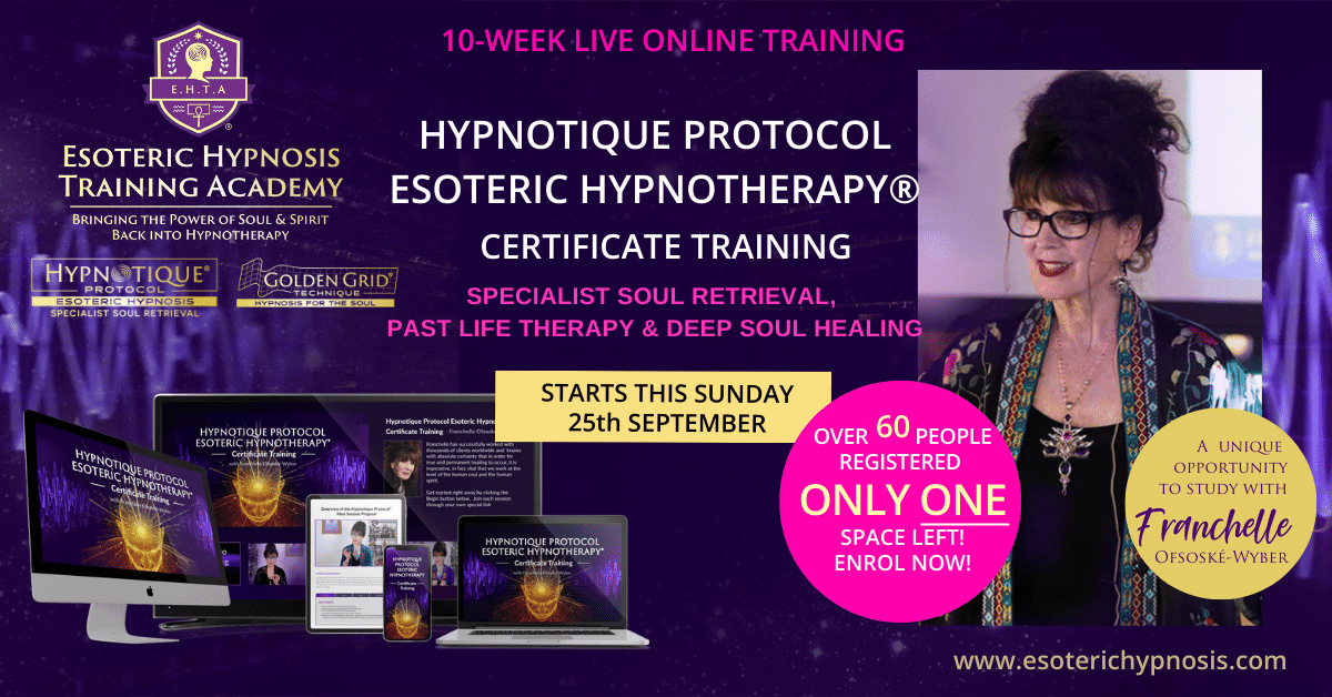 Hypnotique Protocol Esoteric Hypnotherapy® Training Certificate - Live ...